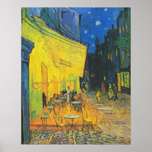 Poster Van Gogh Café Terrasse Rue Française Scène