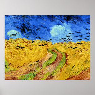 Poster Van Gogh - Champ de blé avec corneilles,