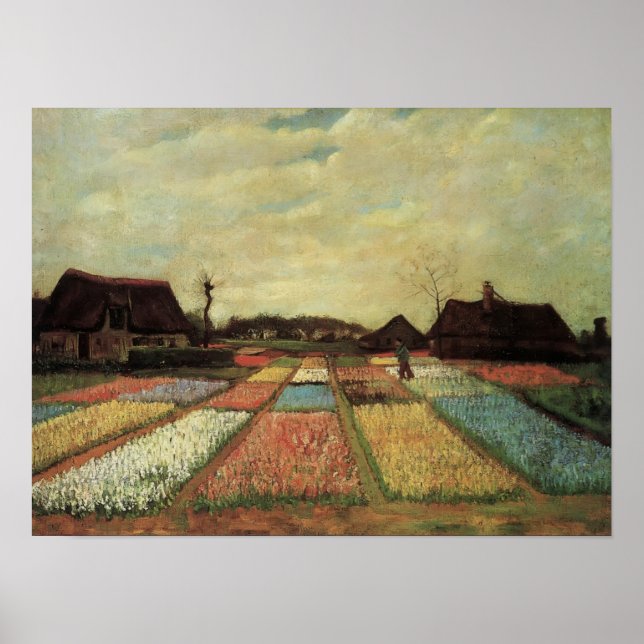 Poster Van Gogh - Champs à bulles (Devant)