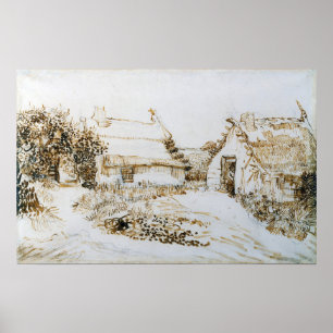 Poster Van Gogh - Deux Cottages À Saintes-Maries-De-La-Me
