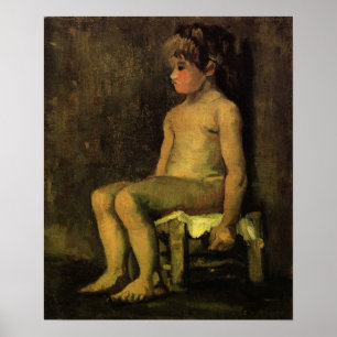 Poster Van Gogh; Étude d'une petite fille, assise, portra