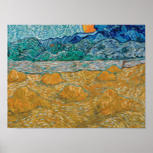 Poster Van Gogh -Evening Landscape with Rising Moon