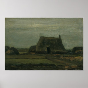 Poster Van Gogh - Ferme Avec Des Pierres De Tourbe