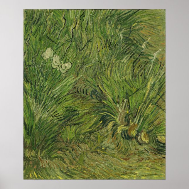 Poster Van Gogh - Jardin aux papillons (Devant)