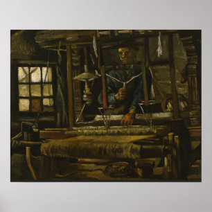 Poster Van Gogh - La chaumière d'un tisserand