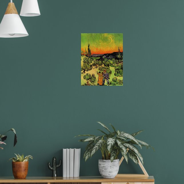 Poster Van Gogh - Landscape with Couple Walking (Salon 1)