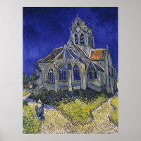 Van Gogh L'église d'Auvers-sur-Oise sous un ciel b