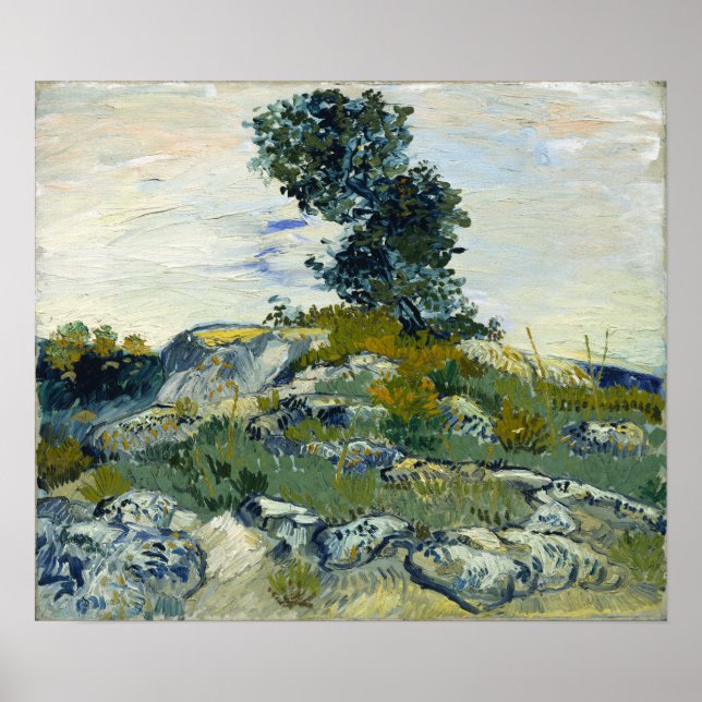 Poster Van Gogh - Les Rochers (Devant)