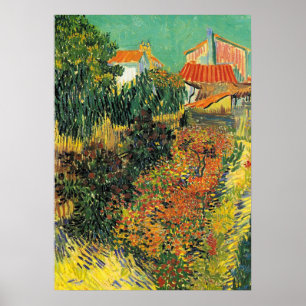 Poster Van Gogh - Mion ou Jardin derrière une maison