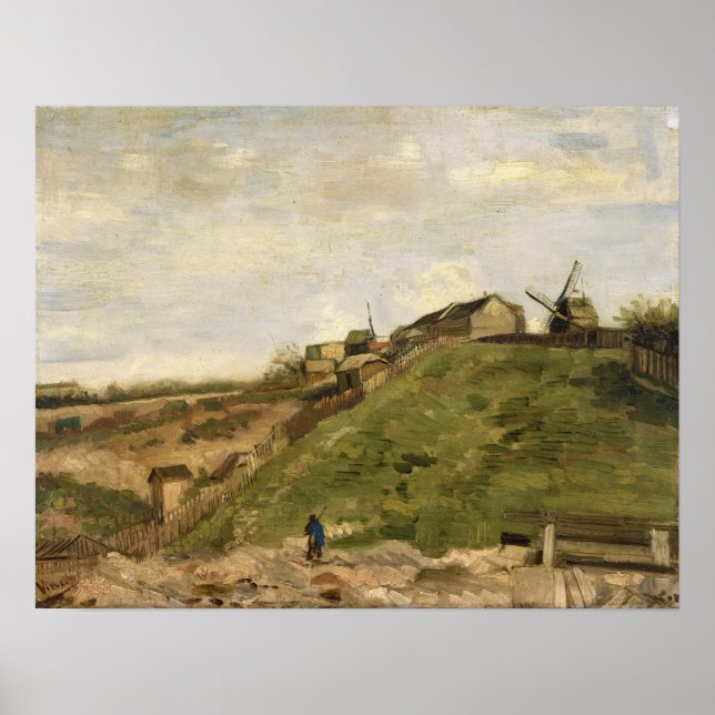 Poster Van Gogh - Montmartre Hill Avec Carrière (Devant)