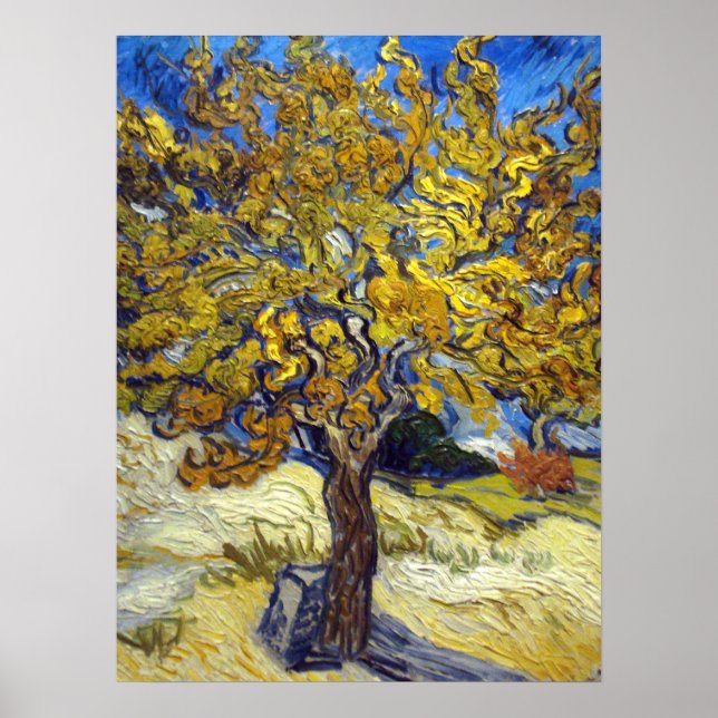 Poster Van Gogh Mulberry Tree Art impressionniste (Devant)