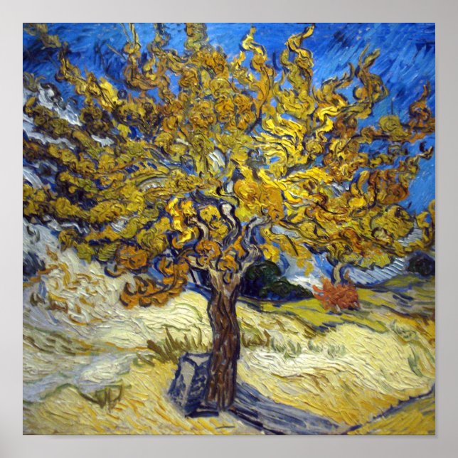 Poster Van Gogh Mulberry Tree Art impressionniste (Devant)