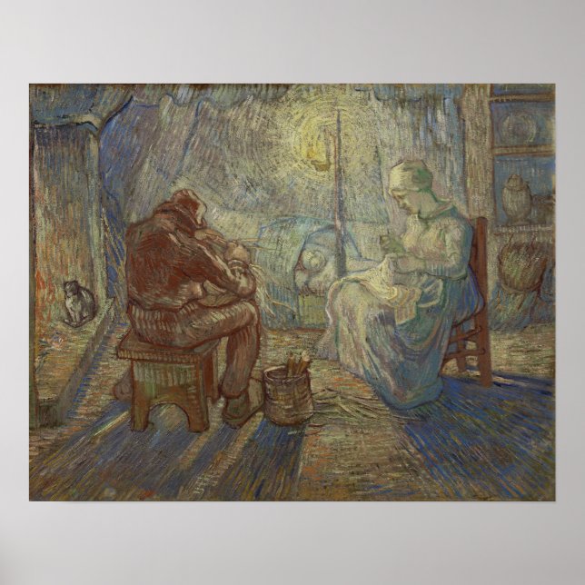 Poster Van Gogh - Nuit (Après Millet) (Devant)