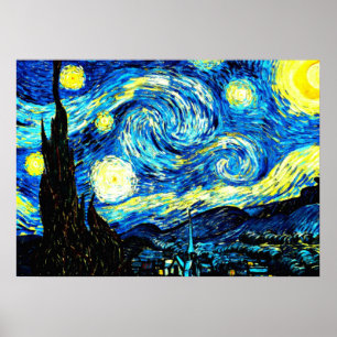 Poster Van Gogh : Nuit étoilée