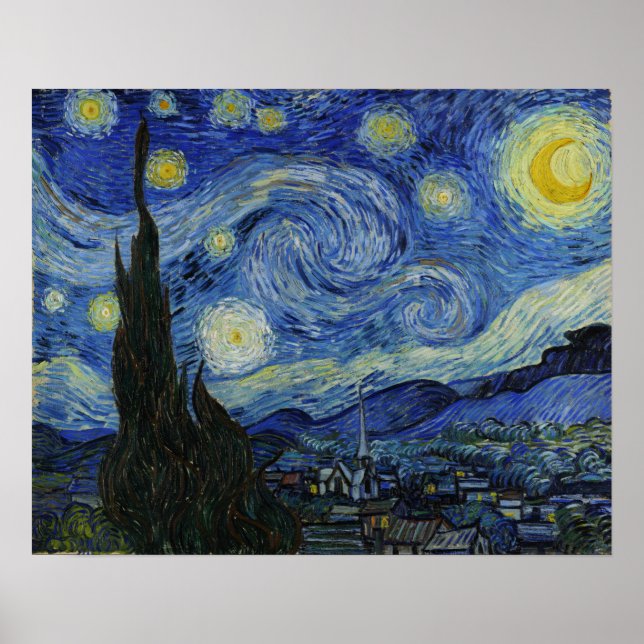 Poster Van Gogh - Nuit étoilée (Devant)