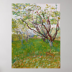 Poster Van Gogh Peinture de verger à fleurs