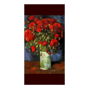 Poster Van Gogh Poppies Fleurs rouges Vase Paix Couleur d