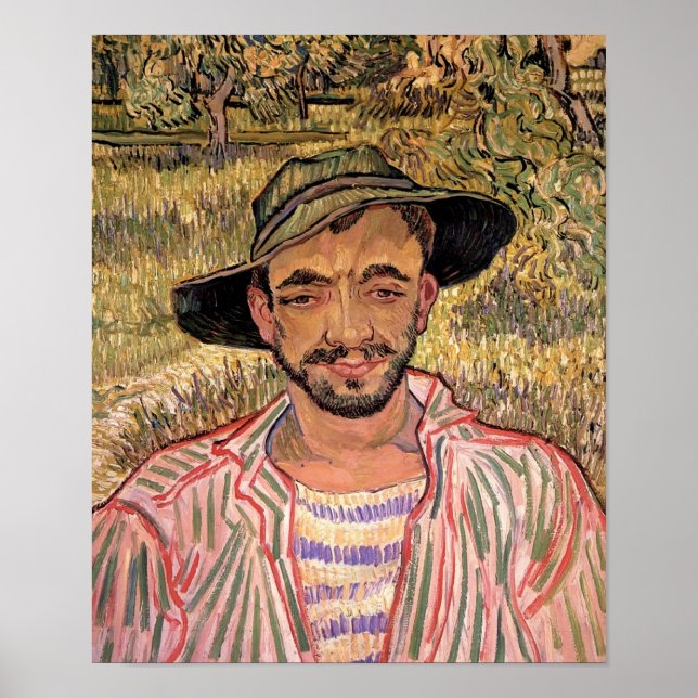 Poster Van Gogh - Portrait d'un jeune paysan (Devant)
