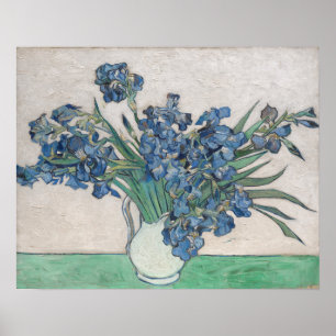 Poster Van Gogh Purple Irises Vase Floral Peinture
