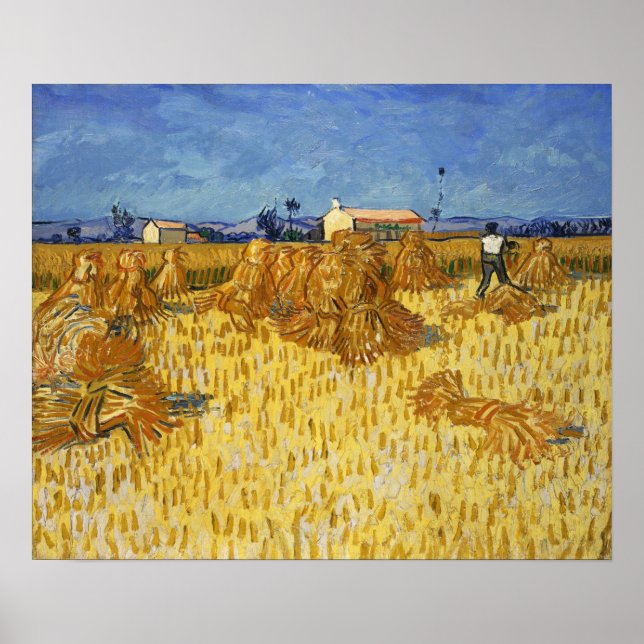 Poster Van Gogh - Récolte De Maïs En Provence (Devant)