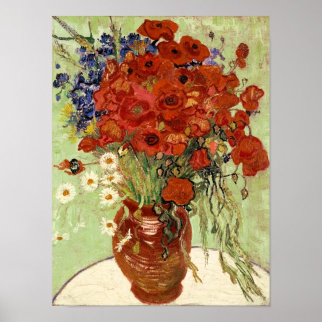 Poster Van Gogh Red Poppies Encore Vie (Devant)