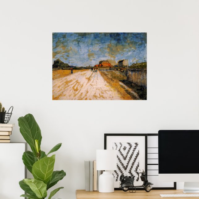Poster Van Gogh Road à côté des Ramparts de Paris (Bureau à domicile)