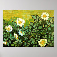 Van Gogh - Roses sauvages, peinture florale Van Go