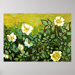 Poster Van Gogh - Roses sauvages, peinture florale Van Go