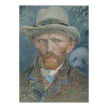 Poster: Van Gogh Self Portrait with Giant Panda