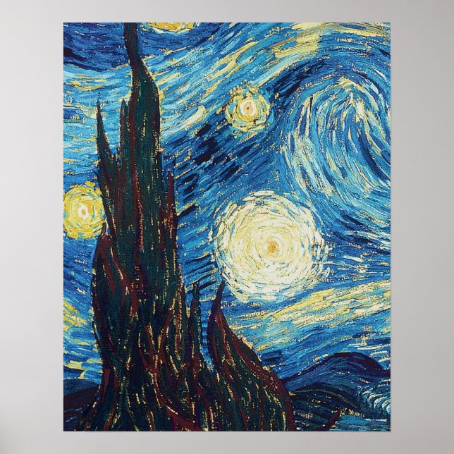 Poster Van Gogh Starry Classic Nuit Impressionnisme Art (Devant)