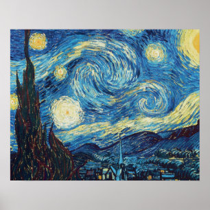 Poster Van Gogh Starry Classic Nuit Impressionnisme Art