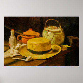 Poster Van Gogh Still Life with Straw Hat