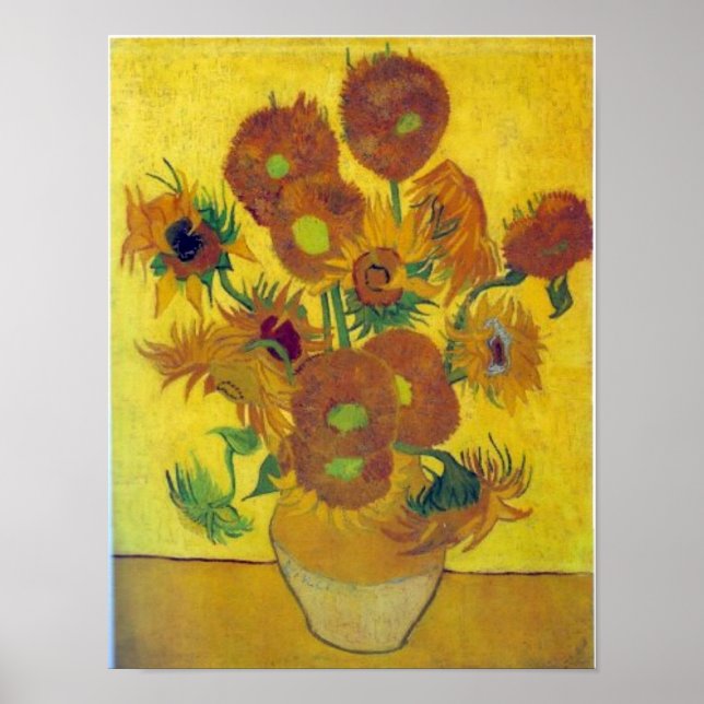 Poster Van Gogh Sunflowers (Devant)
