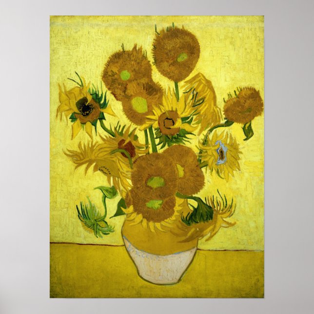 Poster Van Gogh - Sunflowers (Devant)