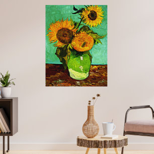 Poster Van Gogh - Tournesols, Trois,