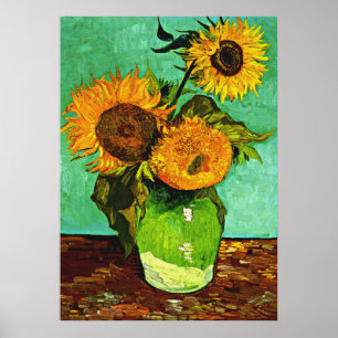 Poster Van Gogh - Tournesols, Trois