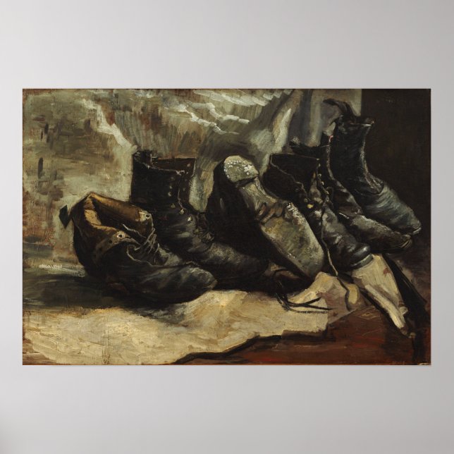Poster Van Gogh - Trois paires de chaussures 1886 (Devant)