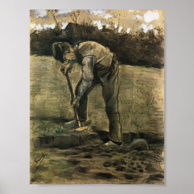 Poster Van Gogh - Un Digger (Devant)