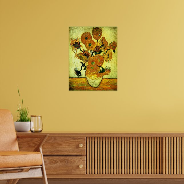 Poster Van Gogh - Vase à vie fixe avec 14 Sunflower Post (Salon 2)