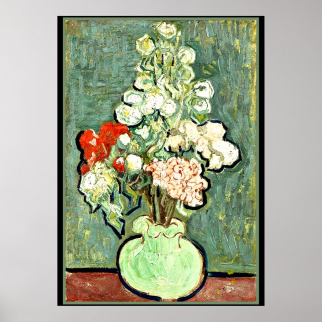 Poster Van Gogh - Vase des fleurs, 1890 (Devant)