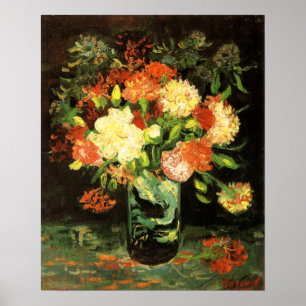 Poster Van Gogh Vase with Carnations