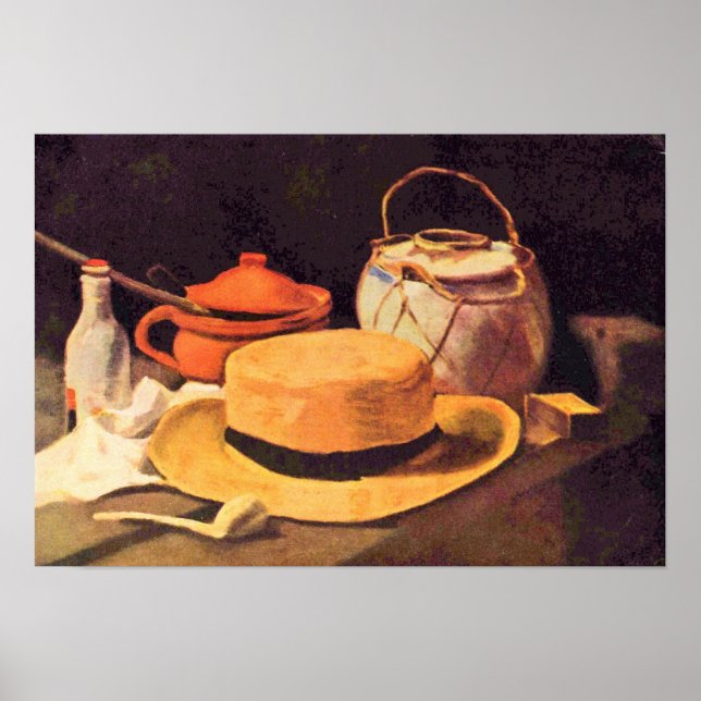 Poster Van Gogh - Vie continue avec Casquette de tuyère e (Devant)