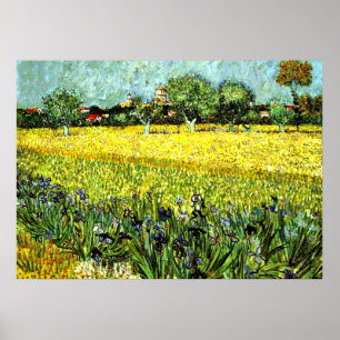 Poster Van Gogh - Vue d'Arles avec Irises, 1888