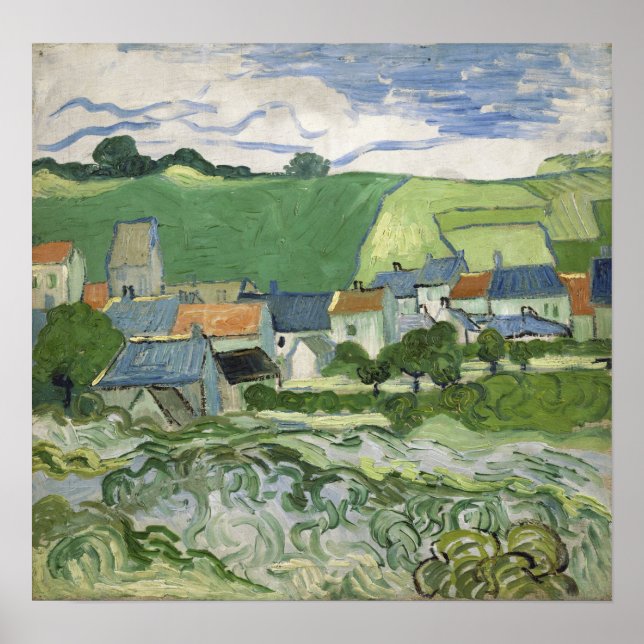 Poster Van Gogh - Vue D'Auvers (Devant)