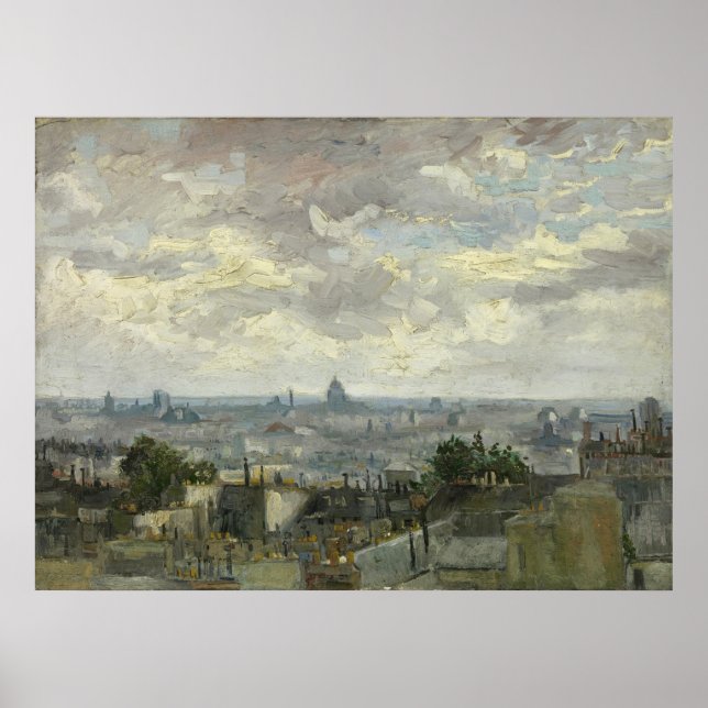 Poster Van Gogh, Vue de Paris (Devant)