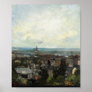 Poster Van Gogh - Vue de Paris depuis Montmartre