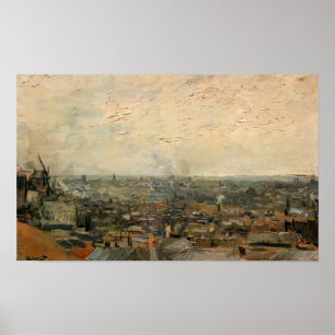 Poster Van Gogh - Vue de Paris depuis Montmartre