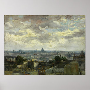 Poster Van Gogh - Vue Sur Paris
