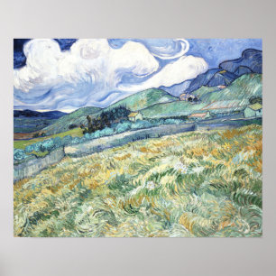 Poster Van Gogh's Landscape from Saint-Rémy Canvas Print