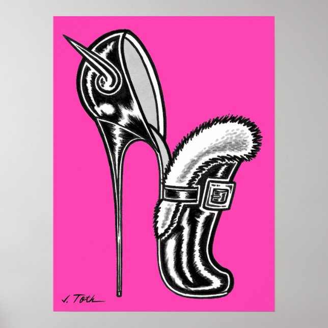 Poster Vana DeVinyl™/Fun-Fur Trimmed, Spike Heel (Devant)